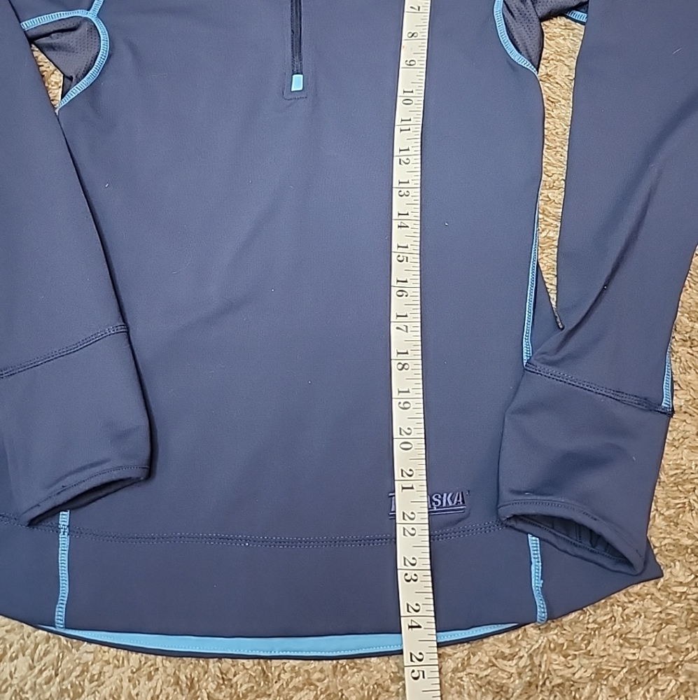 alo COOL FIT   Blue 1/4 Zip Women's Long Sleeve,ACTIVEWEAR Shirt SZ Small - Picture 6 of 9
